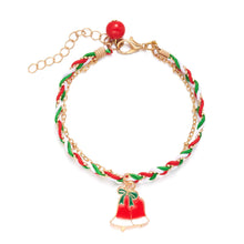 Load image into Gallery viewer, Casiletti Christmas Glazed Pendant with Twisted Hemp Braided Double-layer Bracelet