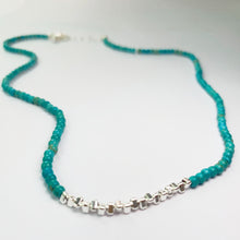 Load image into Gallery viewer, Turquoise &amp; Cube Necklace