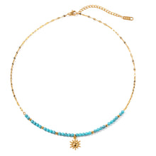 Load image into Gallery viewer, Turquoise Sun Necklace