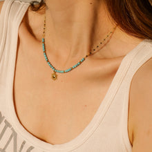 Load image into Gallery viewer, Turquoise Sun Necklace