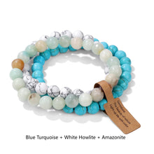 Load image into Gallery viewer, Casiletti Triple-Layer Natural Stone Energy Bracelets