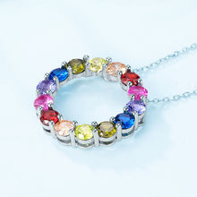 Load image into Gallery viewer, Casiletti S925 Rainbow Big Bubble Fully Inlaid Zircon Necklace