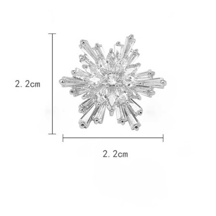 Icy Delight Snowflake Lapel Pin