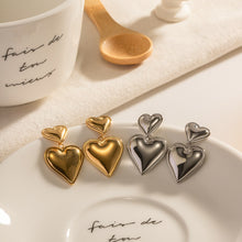 Load image into Gallery viewer, Double Heart Earrings