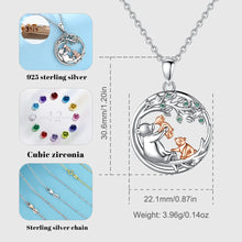 Load image into Gallery viewer, Casiletti 925 Sterling Silver Mother and Child Mothers Day Gift Mama Bear Baby Bear Pendant Necklace For Mom