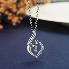 Load image into Gallery viewer, Casiletti Mothers day gifts 925 Sterling Silver heart mother and daughter&#39;s I love mom necklace