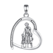 Load image into Gallery viewer, Casiletti 925 Silver Mother Child Baby Love Pendant Necklace