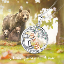 Load image into Gallery viewer, Casiletti 925 Sterling Silver Mother and Child Mothers Day Gift Mama Bear Baby Bear Pendant Necklace For Mom