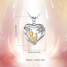 Load image into Gallery viewer, Casiletti 925 Sterling Silver Heart Shape Mothers Son Mom Day Pendant Necklace