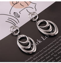 Load image into Gallery viewer, Casiletti Unique Titanium Plated Irregular Geometric Circle Wrap Earrings