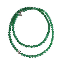Load image into Gallery viewer, Casiletti Natural Chrysoprase Necklace with Simple Concave Silver Ball Gemstone Earrings