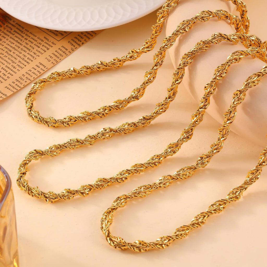 Casiletti 18K Gold Hip Hop Twisted Chain Necklace
