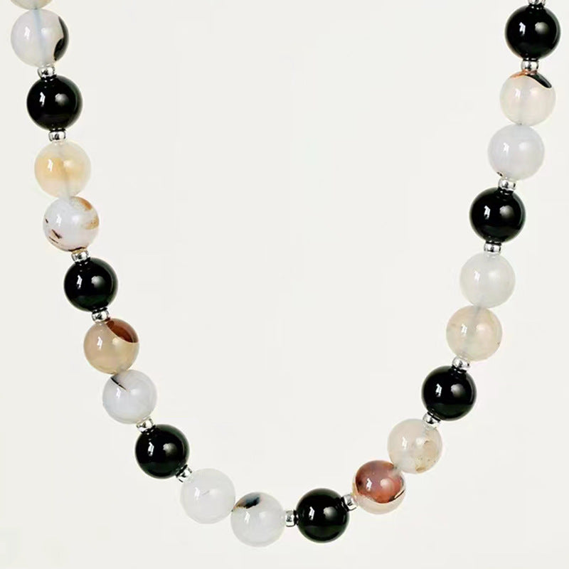 Natural Agate Collar Necklace Natural Gemstone Choker for Women