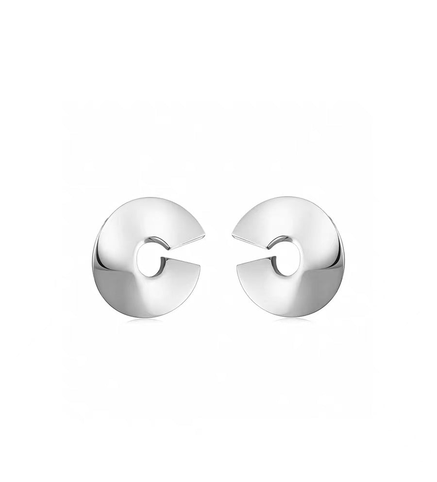 Casiletti Classic Glossy Curved Earrings and Adjustable Ring